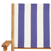 vidaXL Folding Garden Chairs 4 pcs Blue and White Fabric and Solid Wood Lucy And Phil Academy Lucy And Phil Academy