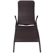 vidaXL Folding Sun Lounger Poly Rattan Brown Lucy And Phil Academy Lucy And Phil Academy