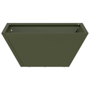 vidaXL Garden Planter Olive Green 35 x 35 x 15 cm Cold - rolled Steel Lucy And Phil Academy Lucy And Phil Academy
