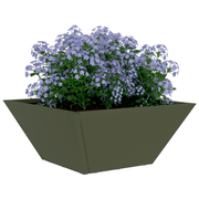 vidaXL Garden Planter Olive Green 35 x 35 x 15 cm Cold - rolled Steel Lucy And Phil Academy Lucy And Phil Academy