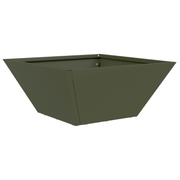 vidaXL Garden Planter Olive Green 35 x 35 x 15 cm Cold - rolled Steel Lucy And Phil Academy Lucy And Phil Academy