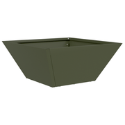 vidaXL Garden Planter Olive Green 35 x 35 x 15 cm Cold - rolled Steel Lucy And Phil Academy Lucy And Phil Academy