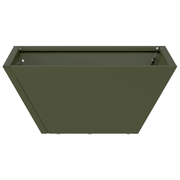 vidaXL Garden Planter Olive Green 35 x 35 x 15 cm Cold - rolled Steel Lucy And Phil Academy Lucy And Phil Academy