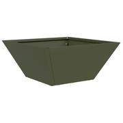 vidaXL Garden Planter Olive Green 35 x 35 x 15 cm Cold - rolled Steel Lucy And Phil Academy Lucy And Phil Academy