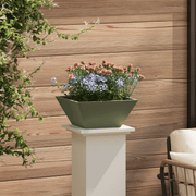 vidaXL Garden Planter Olive Green 35 x 35 x 15 cm Cold - rolled Steel Lucy And Phil Academy Lucy And Phil Academy