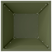 vidaXL Garden Planter Olive Green 35 x 35 x 15 cm Cold - rolled Steel Lucy And Phil Academy Lucy And Phil Academy