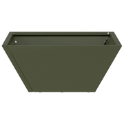 vidaXL Garden Planter Olive Green 35 x 35 x 15 cm Cold - rolled Steel Lucy And Phil Academy Lucy And Phil Academy