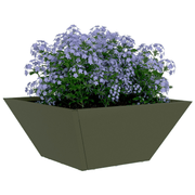 vidaXL Garden Planter Olive Green 35 x 35 x 15 cm Cold - rolled Steel Lucy And Phil Academy Lucy And Phil Academy