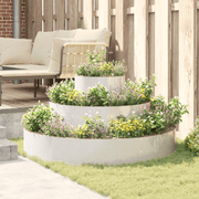 vidaXL Garden Planter Silver 120 x 120 x 20 cm Stainless Steel Lucy And Phil Academy Lucy And Phil Academy