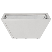 vidaXL Garden Planter Silver 35 x 35 x 15 cm Stainless Steel Lucy And Phil Academy Lucy And Phil Academy