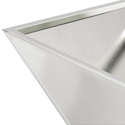 vidaXL Garden Planter Silver 35 x 35 x 15 cm Stainless Steel Lucy And Phil Academy Lucy And Phil Academy