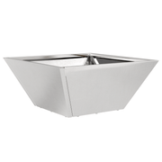 vidaXL Garden Planter Silver 35 x 35 x 15 cm Stainless Steel Lucy And Phil Academy Lucy And Phil Academy