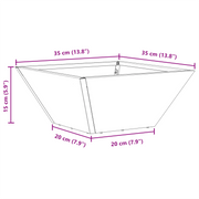 vidaXL Garden Planter Silver 35 x 35 x 15 cm Stainless Steel Lucy And Phil Academy Lucy And Phil Academy