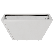 vidaXL Garden Planter Silver 35 x 35 x 15 cm Stainless Steel Lucy And Phil Academy Lucy And Phil Academy