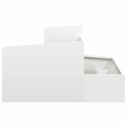 vidaXL Garden Planter White 80 x 80 x 50 cm Cold - rolled Steel Lucy And Phil Academy Lucy And Phil Academy