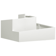vidaXL Garden Planter White 80 x 80 x 50 cm Cold - rolled Steel Lucy And Phil Academy Lucy And Phil Academy