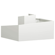 vidaXL Garden Planter White 80 x 80 x 50 cm Cold - rolled Steel Lucy And Phil Academy Lucy And Phil Academy