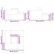vidaXL Garden Planter White 80 x 80 x 50 cm Cold - rolled Steel Lucy And Phil Academy Lucy And Phil Academy