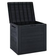 vidaXL Garden Storage Box Anthracite 58.5x46x55 cm Polypropylene Lucy And Phil Academy Lucy And Phil Academy