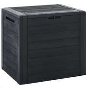 vidaXL Garden Storage Box Anthracite 58.5x46x55 cm Polypropylene Lucy And Phil Academy Lucy And Phil Academy