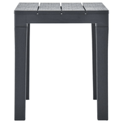 vidaXL Garden Table with 2 Benches Plastic Anthracite Lucy And Phil Academy Lucy And Phil Academy