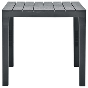 vidaXL Garden Table with 2 Benches Plastic Anthracite Lucy And Phil Academy Lucy And Phil Academy