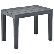vidaXL Garden Table with 2 Benches Plastic Anthracite Lucy And Phil Academy Lucy And Phil Academy