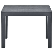 vidaXL Garden Table with 2 Benches Plastic Anthracite Lucy And Phil Academy Lucy And Phil Academy
