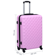 vidaXL Hardcase Trolley Pink ABS Lucy And Phil Academy Lucy And Phil Academy