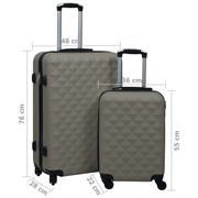 vidaXL Hardcase Trolley Set 2 pcs Anthracite ABS Lucy And Phil Academy Lucy And Phil Academy