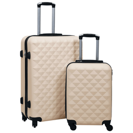 vidaXL Hardcase Trolley Set 2 pcs Gold ABS Lucy And Phil Academy Lucy And Phil Academy