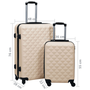 vidaXL Hardcase Trolley Set 2 pcs Gold ABS Lucy And Phil Academy Lucy And Phil Academy