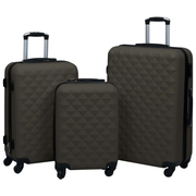 vidaXL Hardcase Trolley Set 3 pcs Anthracite ABS Lucy And Phil Academy Lucy And Phil Academy