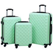vidaXL Hardcase Trolley Set 3 pcs Mint ABS Lucy And Phil Academy Lucy And Phil Academy