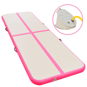 vidaXL Inflatable Gymnastics Mat with Pump 300x100x10 cm PVC Pink Lucy And Phil Academy Lucy And Phil Academy