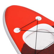 vidaXL Inflatable Stand Up Paddle Board Set Red 300x76x10 cm Lucy And Phil Academy Lucy And Phil Academy