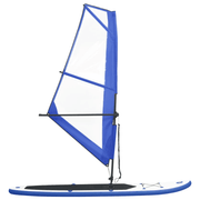 vidaXL Inflatable Stand Up Paddleboard with Sail Set Blue and White Lucy And Phil Academy Lucy And Phil Academy