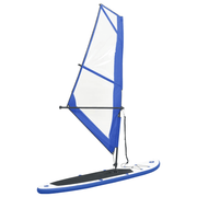 vidaXL Inflatable Stand Up Paddleboard with Sail Set Blue and White Lucy And Phil Academy Lucy And Phil Academy