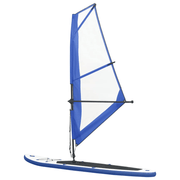 vidaXL Inflatable Stand Up Paddleboard with Sail Set Blue and White Lucy And Phil Academy Lucy And Phil Academy