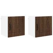 vidaXL Kitchen Wall Cabinet with Shelf 2 pcs Brown Oak 40 x 31 x 40 cm Lucy And Phil Academy Lucy And Phil Academy