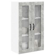 vidaXL Kitchen Wall Cabinet with Shelf Concrete Grey 60 x 31 x 100 cm Lucy And Phil Academy Lucy And Phil Academy