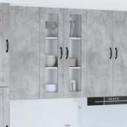 vidaXL Kitchen Wall Cabinet with Shelf Concrete Grey 60 x 31 x 100 cm Lucy And Phil Academy Lucy And Phil Academy