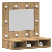 vidaXL Mirror Cabinet Artisan oak 62 x 31.5 x 62 cm Engineered Wood Lucy And Phil Academy Lucy And Phil Academy