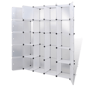 vidaXL Modular Cabinet 14 Compartments White 37x146x180.5 cm Lucy And Phil Academy Lucy And Phil Academy