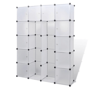 vidaXL Modular Cabinet 14 Compartments White 37x146x180.5 cm Lucy And Phil Academy Lucy And Phil Academy