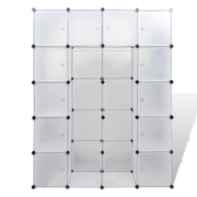 vidaXL Modular Cabinet 14 Compartments White 37x146x180.5 cm Lucy And Phil Academy Lucy And Phil Academy