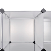 vidaXL Modular Cabinet 18 Compartments White 37x146x180.5 cm Lucy And Phil Academy Lucy And Phil Academy