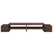 vidaXL Monitor Stand with Storage Brown Oak 100x27x15 cm Engineered Wood Lucy And Phil Academy Lucy And Phil Academy