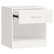 vidaXL Nightstand 2 pcs with Drawer White Lucy And Phil Academy Lucy And Phil Academy