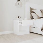 vidaXL Nightstand 2 pcs with Drawer White Lucy And Phil Academy Lucy And Phil Academy